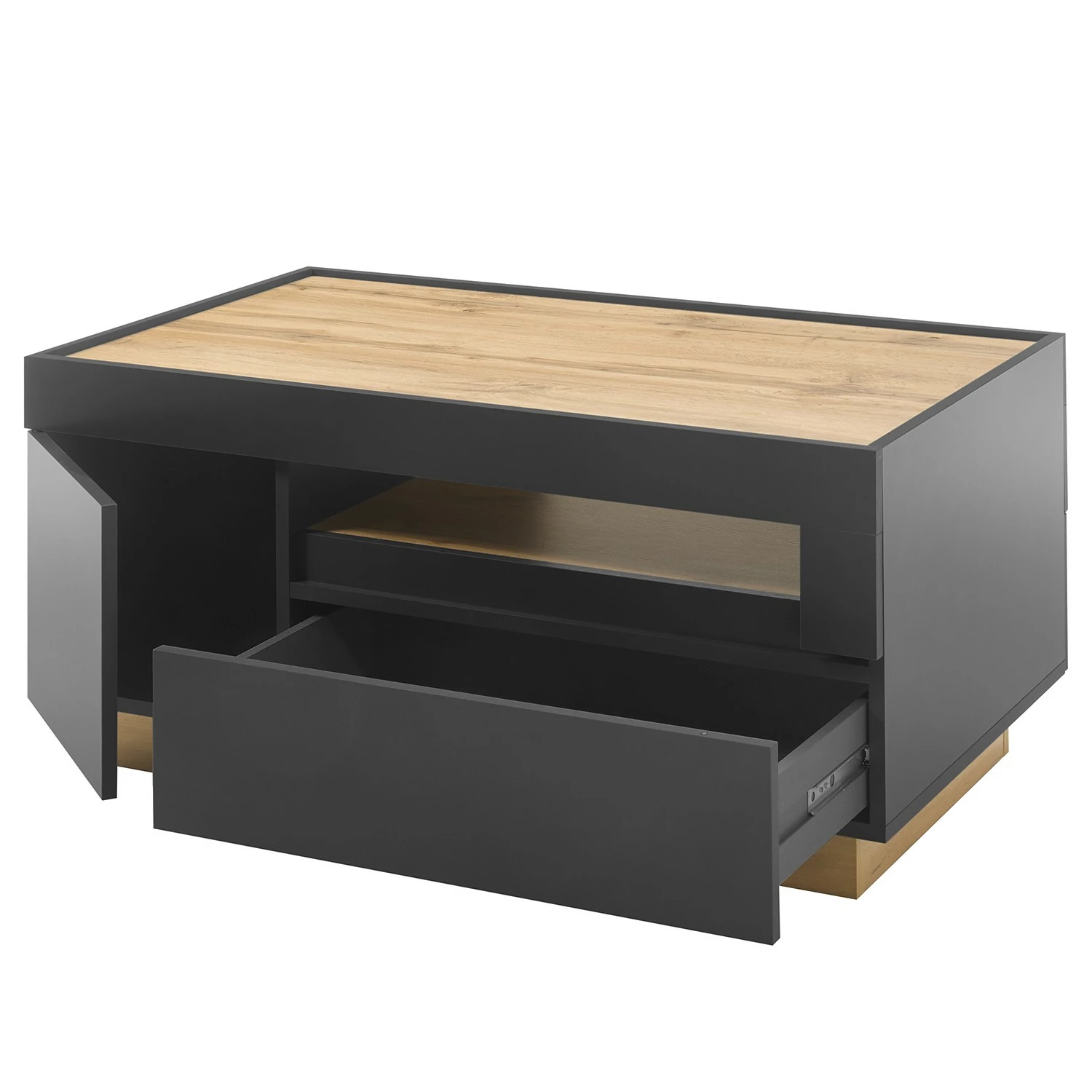 Loftscape Table basse Accra - Anthracite / Imitation chêne 8 Loftscape Table basse Accra - Anthracite / Imitation chêne – Image 6