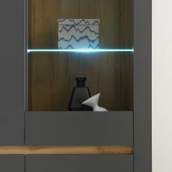 Loftscape Vitrine haute Accra - Anthracite / Imitation chêne -loftscape Boutique 1000348817 220506 032 DETAILS P000000001000348817