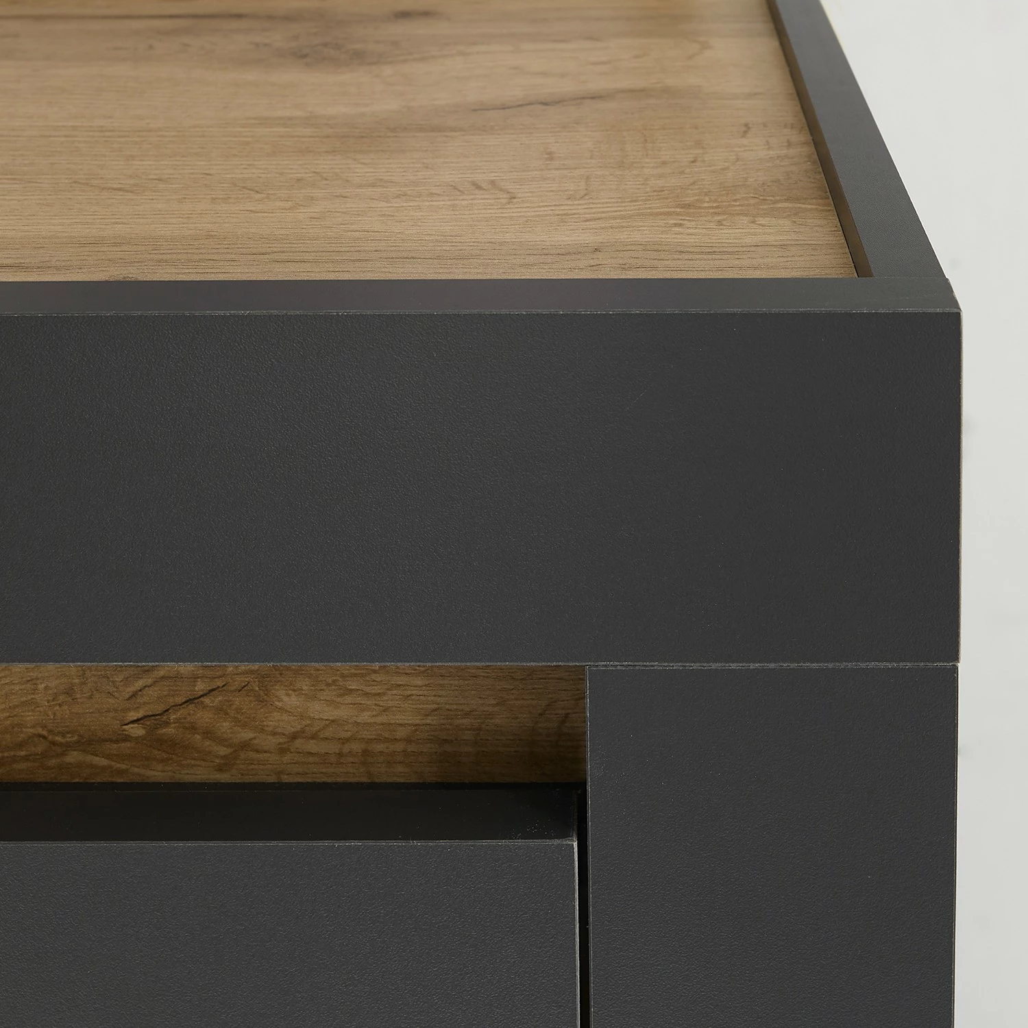 Loftscape Buffet haut Accra - Anthracite / Imitation chêne 8 Loftscape Buffet haut Accra - Anthracite / Imitation chêne – Image 6