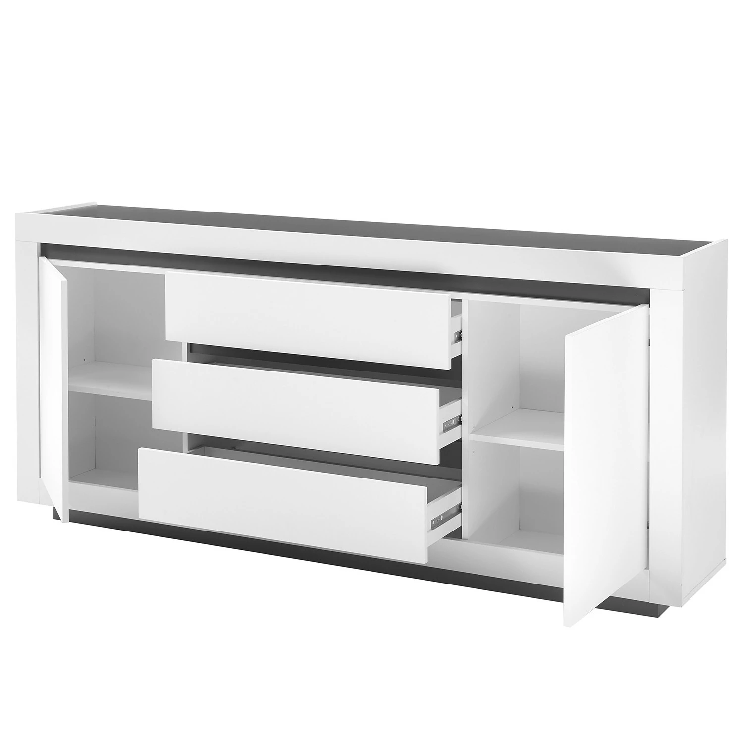 Loftscape Buffet Accra - Blanc / Anthracite 8 Loftscape Buffet Accra - Blanc / Anthracite – Image 6