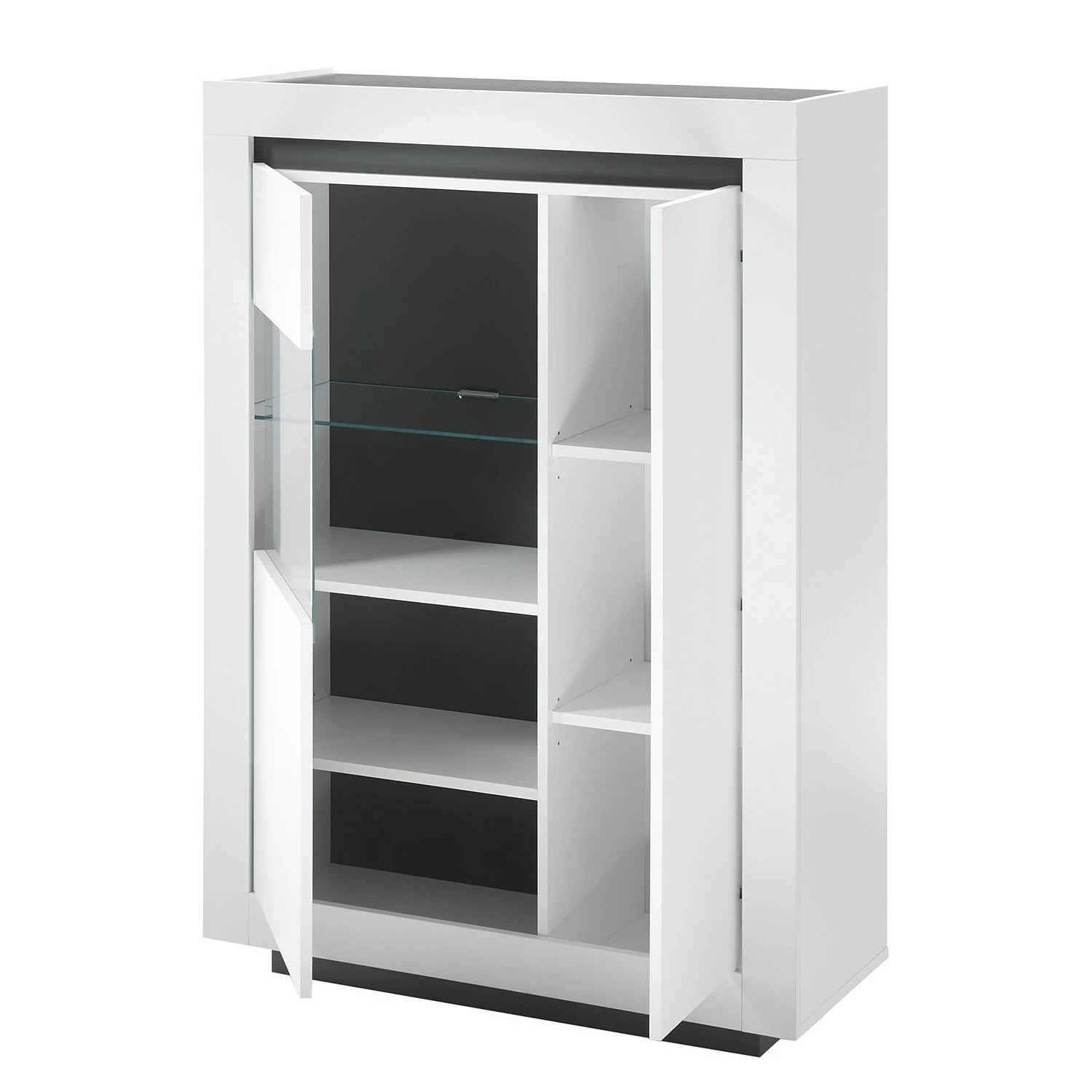 Loftscape Ensemble meubles TV Accra III (3 élém.) - Blanc / Anthracite 13 Loftscape Ensemble meubles TV Accra III (3 élém.) - Blanc / Anthracite – Image 11