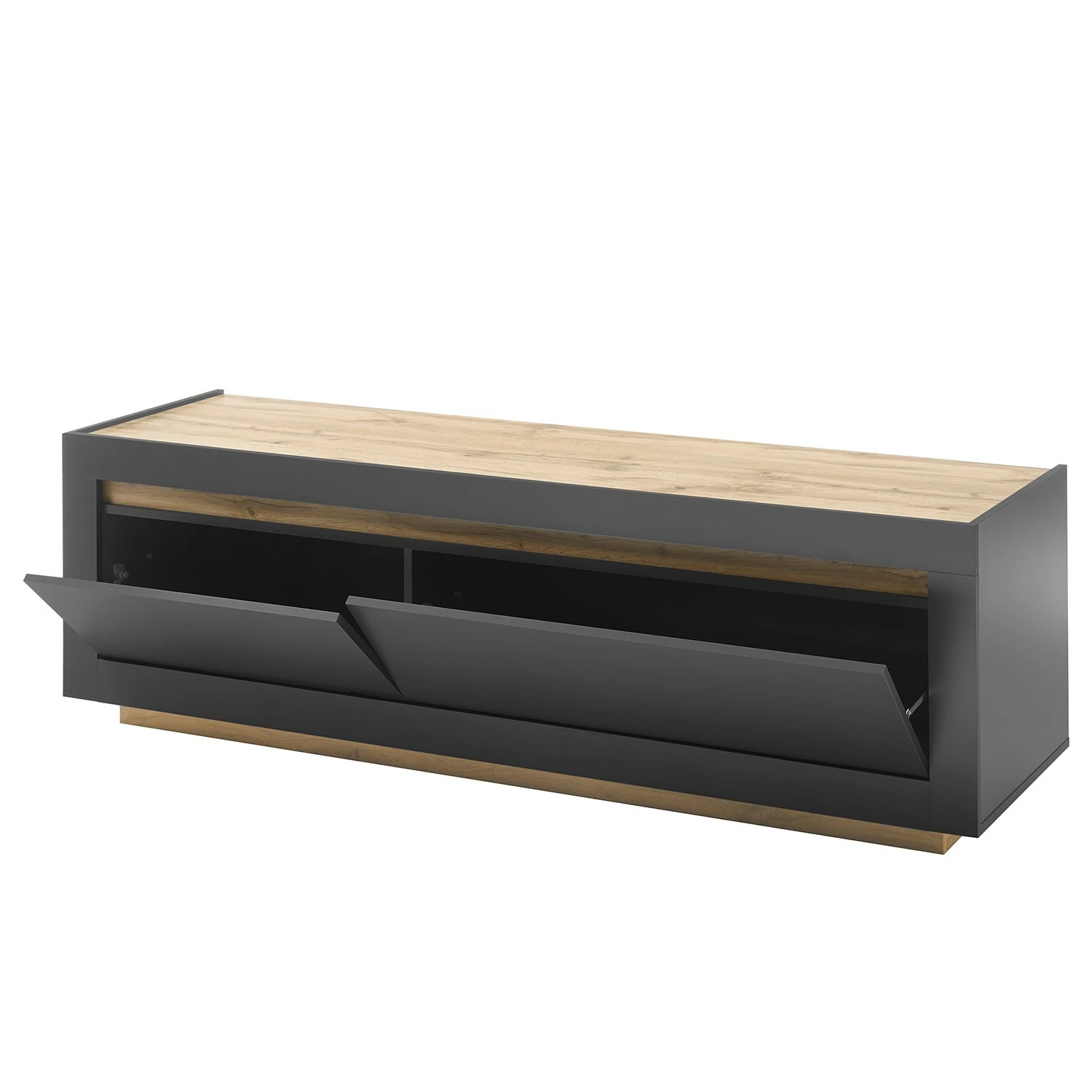 Loftscape Ensemble meubles TV Accra II (4 élém.) - Anthracite / Imitation chêne 12 Loftscape Ensemble meubles TV Accra II (4 élém.) - Anthracite / Imitation chêne – Image 10