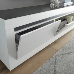 Loftscape Ensemble meubles TV Accra II (4 élém.) - Blanc / Anthracite 44 Loftscape Ensemble meubles TV Accra II (4 élém.) - Blanc / Anthracite -loftscape Boutique 1000348833 220506 041 DETAILS P000000001000348833