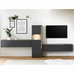 Norrwood Ensemble meubles TV Olon III (3 élém.) - Anthracite