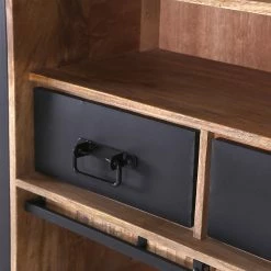 Red Living Buffet haut Toleos - Manguier brut massif / Fer - Manguier / Noir -loftscape Boutique 1000352069 220520 030 DETAILS P000000001000352069