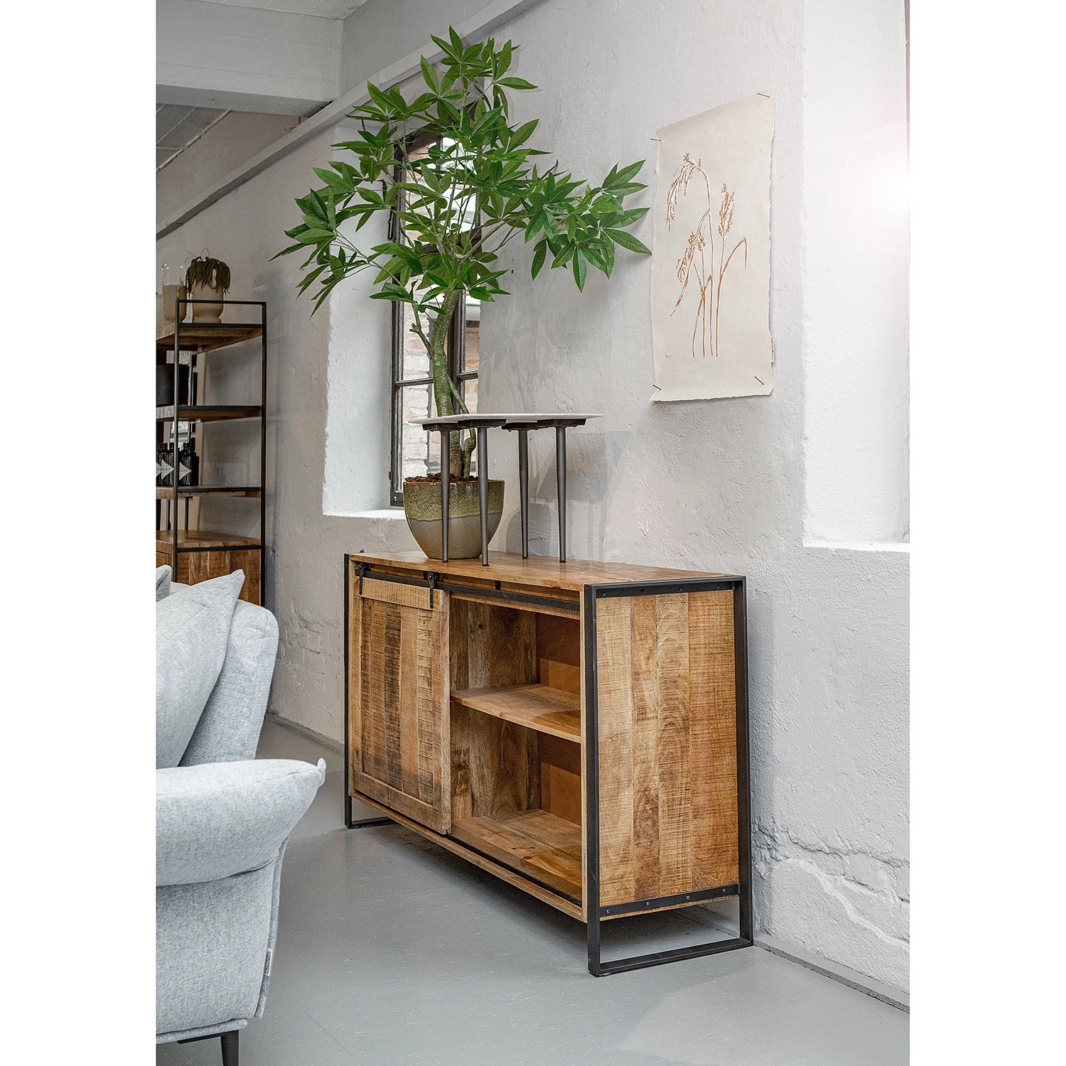 Red Living Enfilade Toleos - Manguier brut massif / Fer - Manguier / Noir 6 Red Living Enfilade Toleos - Manguier brut massif / Fer - Manguier / Noir – Image 4