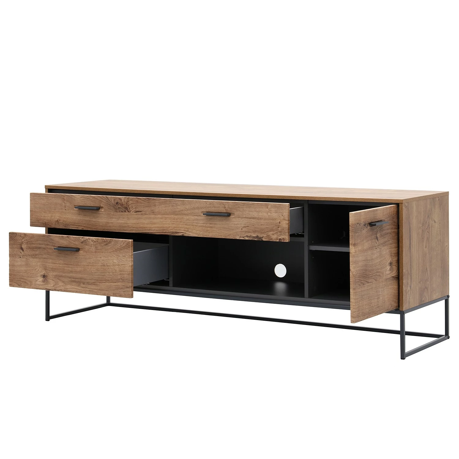 Red Living Ensemble meubles TV Meevoo V (3 élém.) - Imitation chêne rustique / Graphite 8 Red Living Ensemble meubles TV Meevoo V (3 élém.) - Imitation chêne rustique / Graphite – Image 6