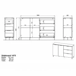 Germania Buffet California I - Graphite -loftscape Boutique 1000352104 220512 500 SKETCH DETAILS P000000001000352104 sketch