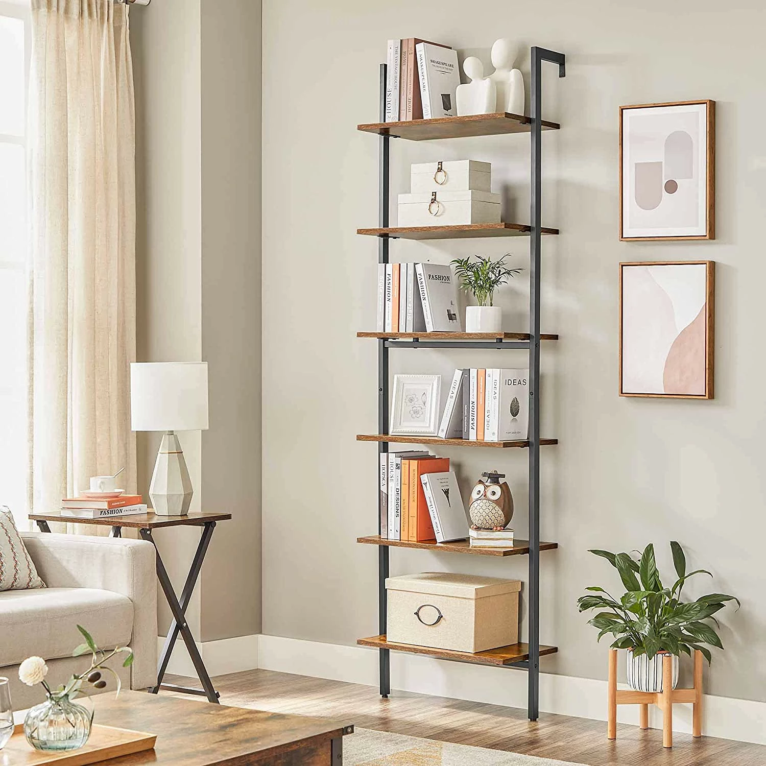 Red Living Étagère Crosshill III - Marron / Noir 5 Red Living Étagère Crosshill III - Marron / Noir – Image 4