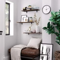 Red Living Tablettes murales Crossville II (lot 2) - Marron / Noir 11 Red Living Tablettes murales Crossville II (lot 2) - Marron / Noir -loftscape Boutique 1000353409 220601 020 MOOD DETAILS P000000001000353409 mood