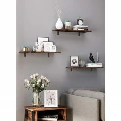 Red Living Tablettes murales Crossville II (lot 2) - Marron / Noir 12 Red Living Tablettes murales Crossville II (lot 2) - Marron / Noir -loftscape Boutique 1000353409 220601 021 MOOD DETAILS P000000001000353409 mood