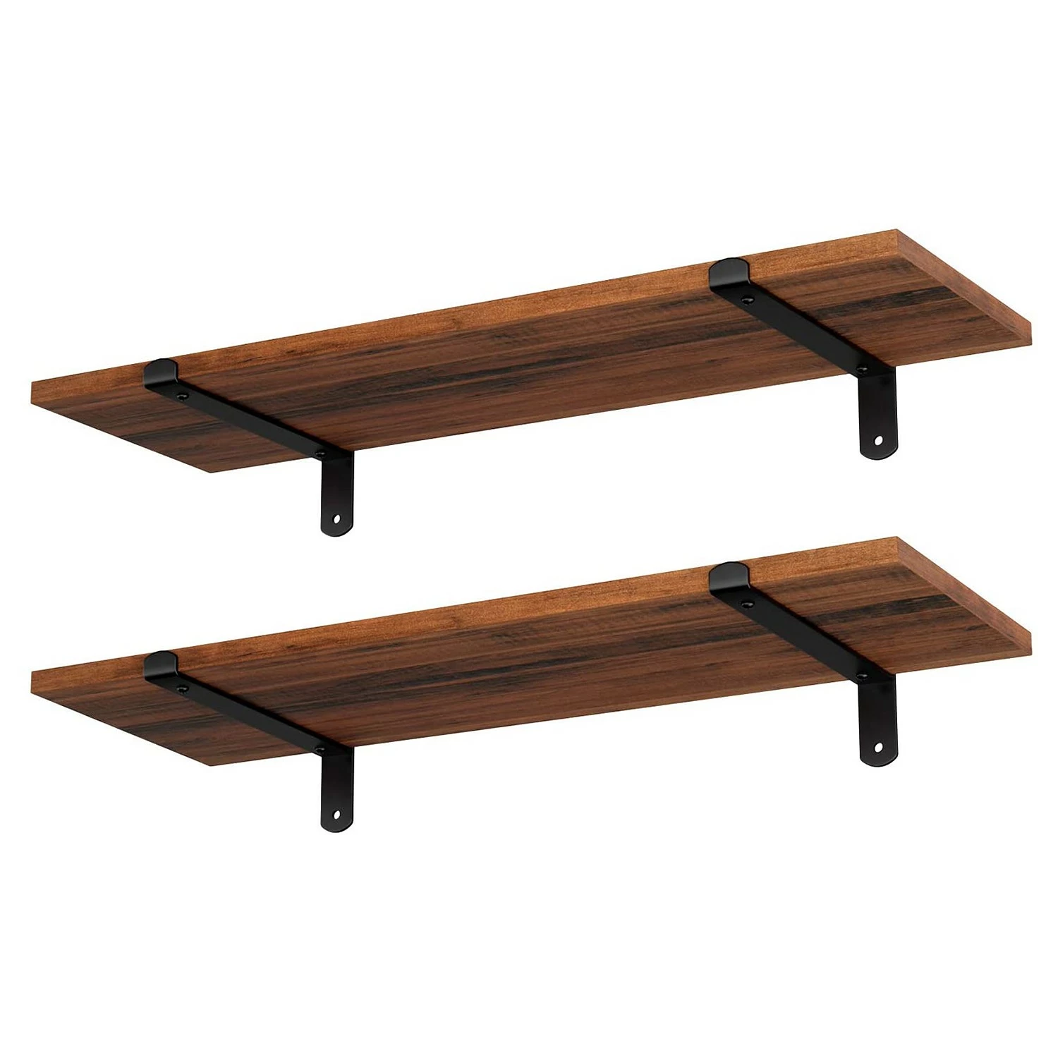 Red Living Tablettes murales Crossville II (lot 2) - Marron / Noir 7 Red Living Tablettes murales Crossville II (lot 2) - Marron / Noir – Image 5