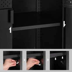 Red Living Buffet Ferris Wheel - Métal - Marron / Noir -loftscape Boutique 1000353415 220601 032 DETAILS P000000001000353415