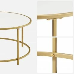 Loftscape Table basse Poygan II - Blanc / Doré 15 Loftscape Table basse Poygan II - Blanc / Doré -loftscape Boutique 1000353423 220601 031 DETAILS P000000001000353423