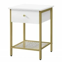 Loftscape Bout de canapé Villa Maria - Blanc / Doré