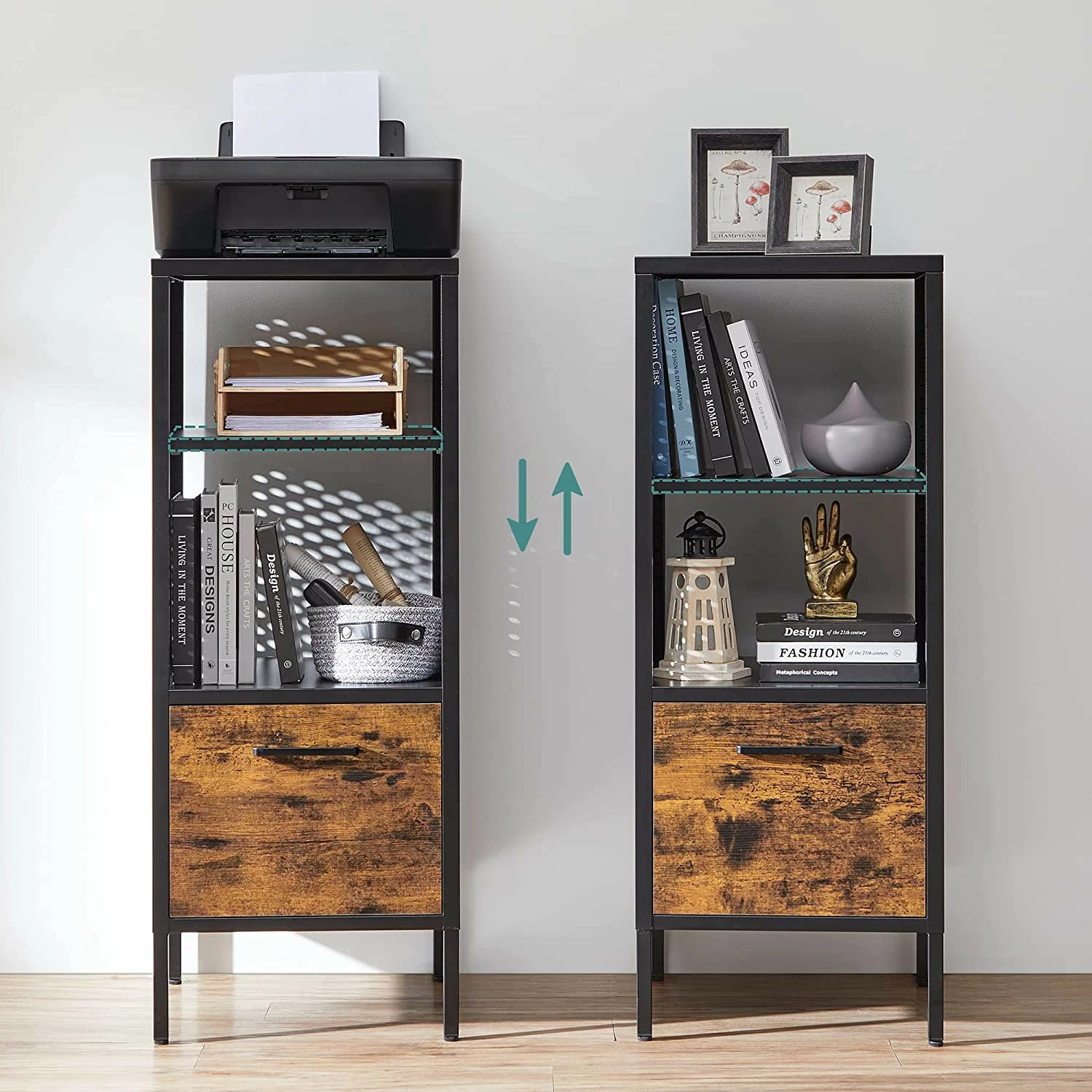 Red Living Étagère Mocksville - Marron / Noir 5 Red Living Étagère Mocksville - Marron / Noir – Image 3