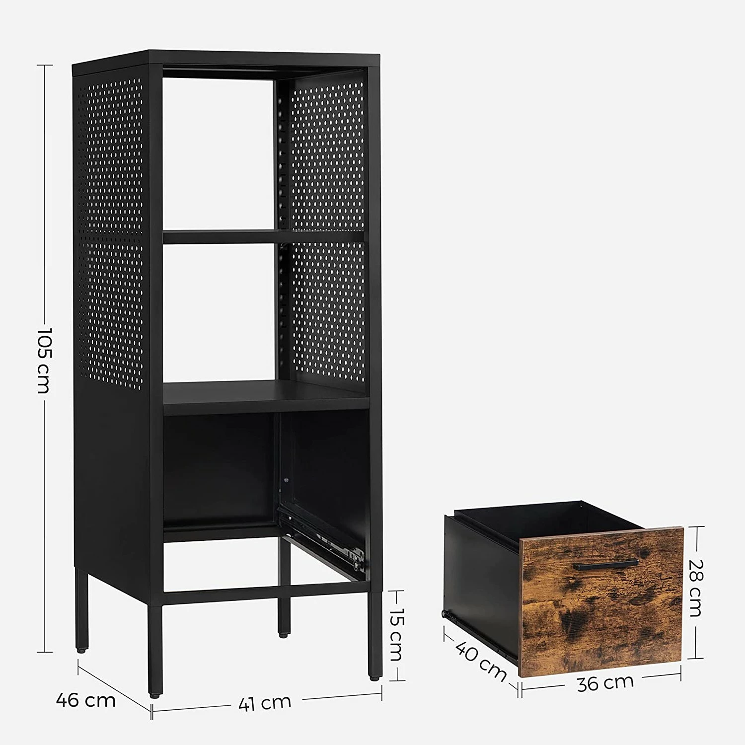 Red Living Étagère Mocksville - Marron / Noir 9 Red Living Étagère Mocksville - Marron / Noir – Image 7