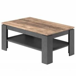 Trendteam Table basse Universal I - Anthracite / Imitation chêne
