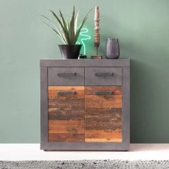 Trendteam Buffet Indy I - Imitation bois recyclé / Anthracite -loftscape Boutique 1000353495 220520 021 MOOD DETAILS P000000001000353495 mood
