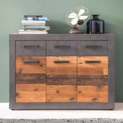 Trendteam Buffet Indy II - Imitation bois recyclé / Anthracite -loftscape Boutique 1000353496 220520 021 MOOD DETAILS P000000001000353496 mood