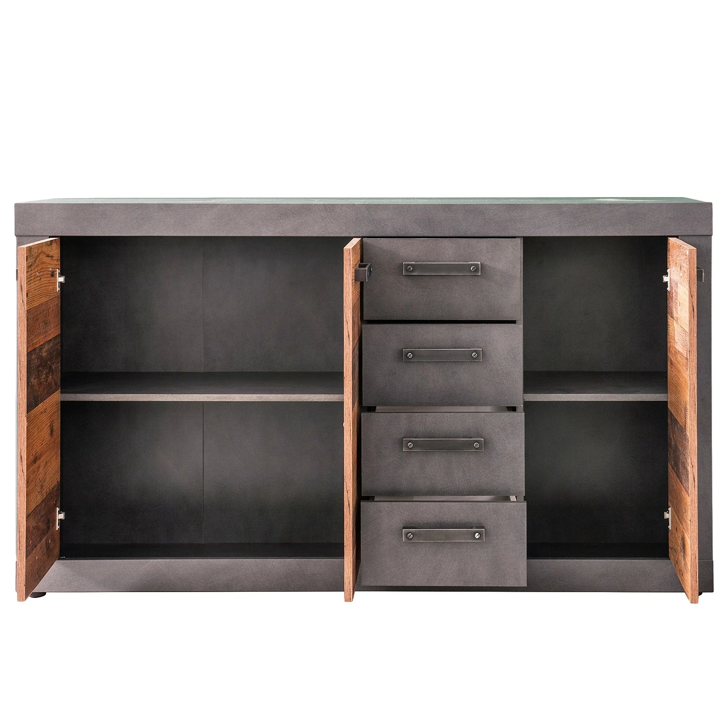 Trendteam Buffet Indy I - Imitation bois recyclé / Anthracite 8 Trendteam Buffet Indy I - Imitation bois recyclé / Anthracite – Image 6