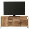 Red Living Meuble TV Sligo II - Imitation chêne rustique argenté / Graphite