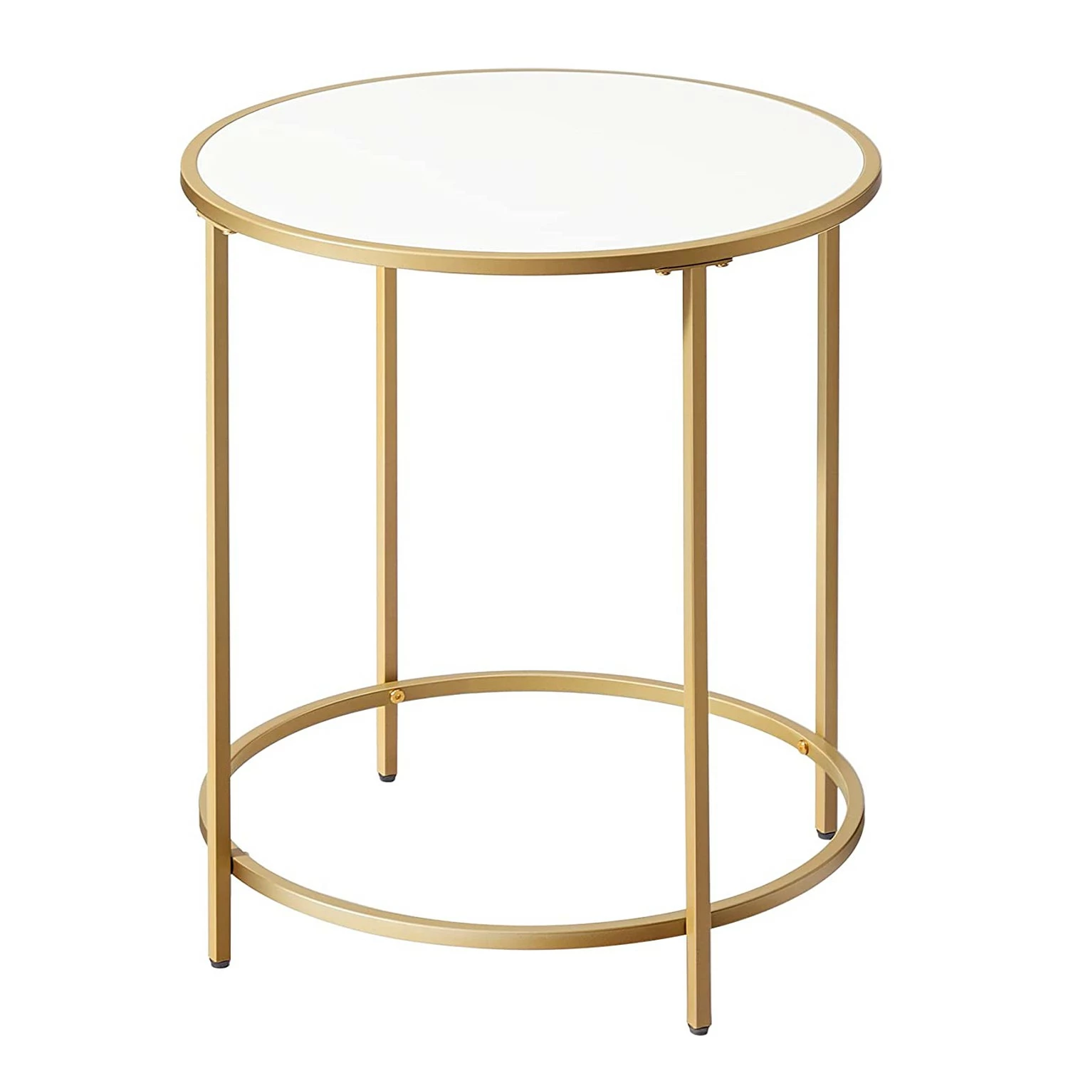 Red Living Bout de canapé Poygan II - Blanc / Doré 3 Red Living Bout de canapé Poygan II - Blanc / Doré