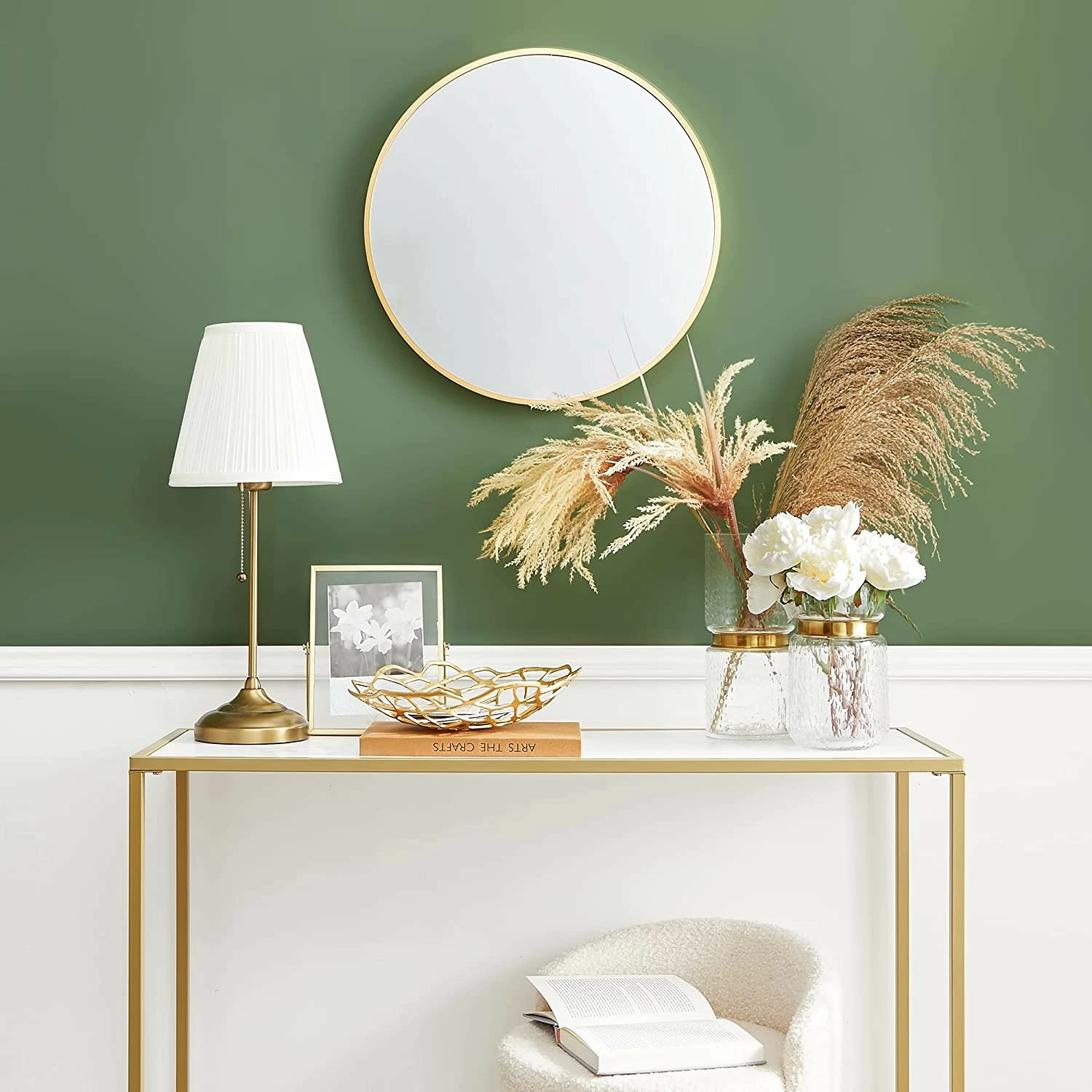 Red Living Console Poygan III - Blanc / Doré 5 Red Living Console Poygan III - Blanc / Doré – Image 3