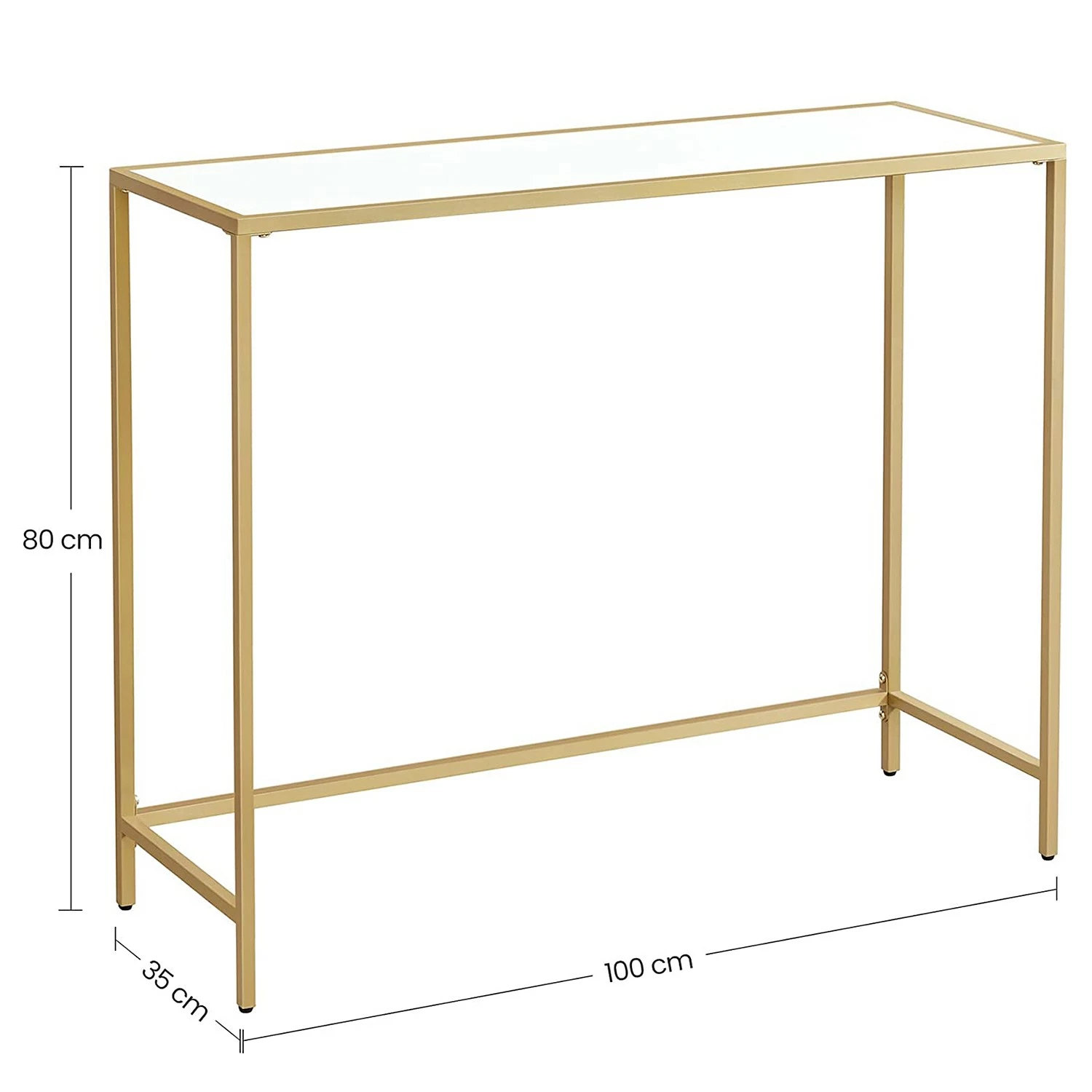 Red Living Console Poygan III - Blanc / Doré 10 Red Living Console Poygan III - Blanc / Doré – Image 8