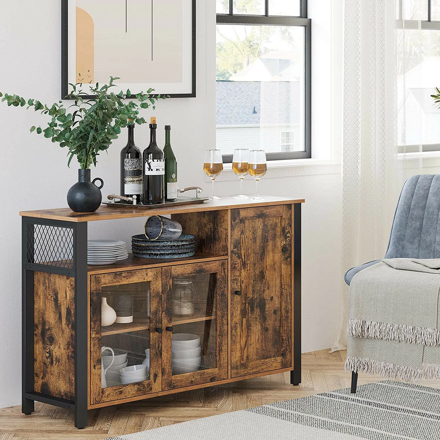 Red Living Buffet Toulouse II - Marron / Noir 4 Red Living Buffet Toulouse II - Marron / Noir – Image 2