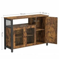 Red Living Buffet Toulouse II - Marron / Noir 17 Red Living Buffet Toulouse II - Marron / Noir -loftscape Boutique 1000355221 220601 500 SKETCH DETAILS P000000001000355221 sketch