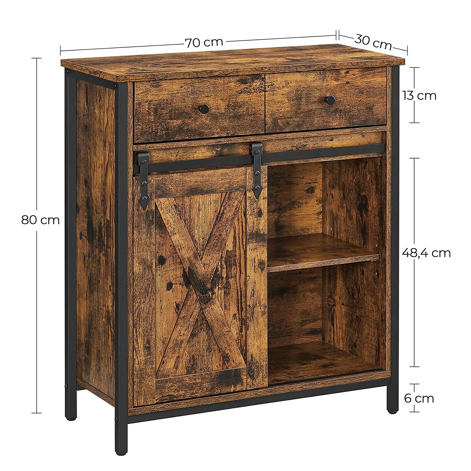 Red Living Buffet Torm II - Marron / Noir 9 Red Living Buffet Torm II - Marron / Noir – Image 7