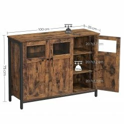 Red Living Buffet Toulouse III - Marron / Noir 19 Red Living Buffet Toulouse III - Marron / Noir -loftscape Boutique 1000355225 220601 500 SKETCH DETAILS P000000001000355225 sketch