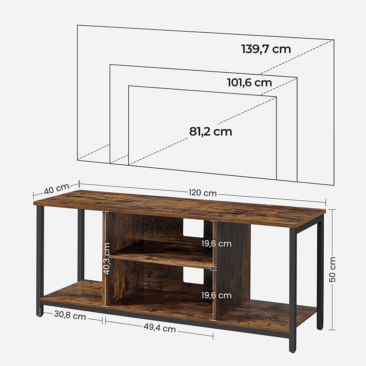 Red Living Banc TV Leesville - Marron / Noir 11 Red Living Banc TV Leesville - Marron / Noir – Image 9