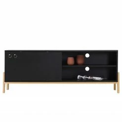 Norrwood Meuble TV Caborn II - Noir / Pin -loftscape Boutique 1000355281 220603 030 DETAILS P000000001000355281