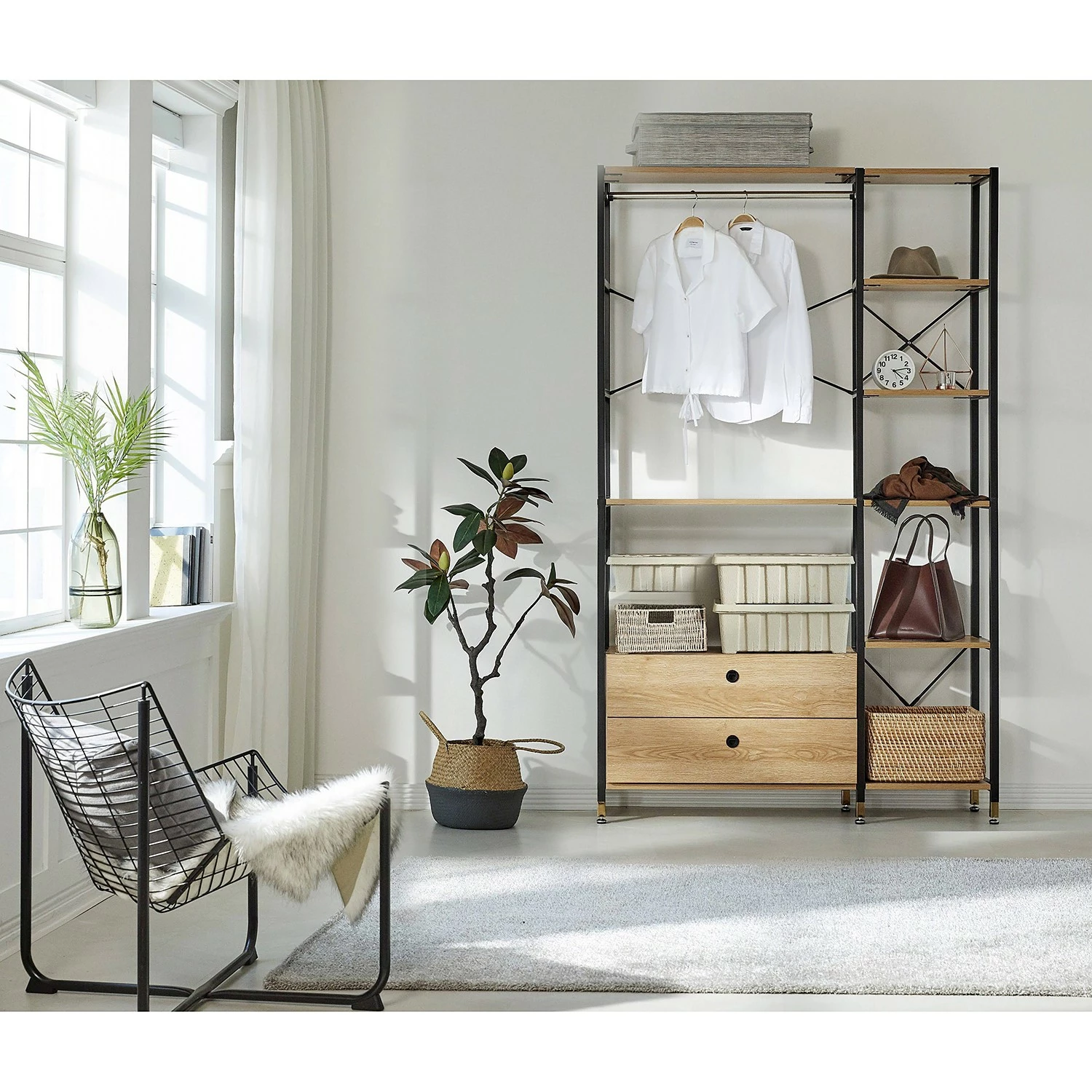 Red Living Étagère Ruoms I - Imitation acacia / Noir 7 Red Living Étagère Ruoms I - Imitation acacia / Noir – Image 5