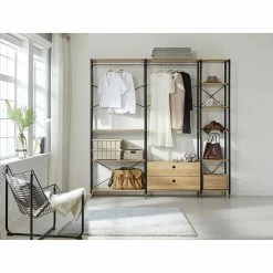 Red Living Étagère Ruoms II - Imitation acacia / Noir -loftscape Boutique 1000355290 220603 020 MOOD DETAILS P000000001000355290 mood