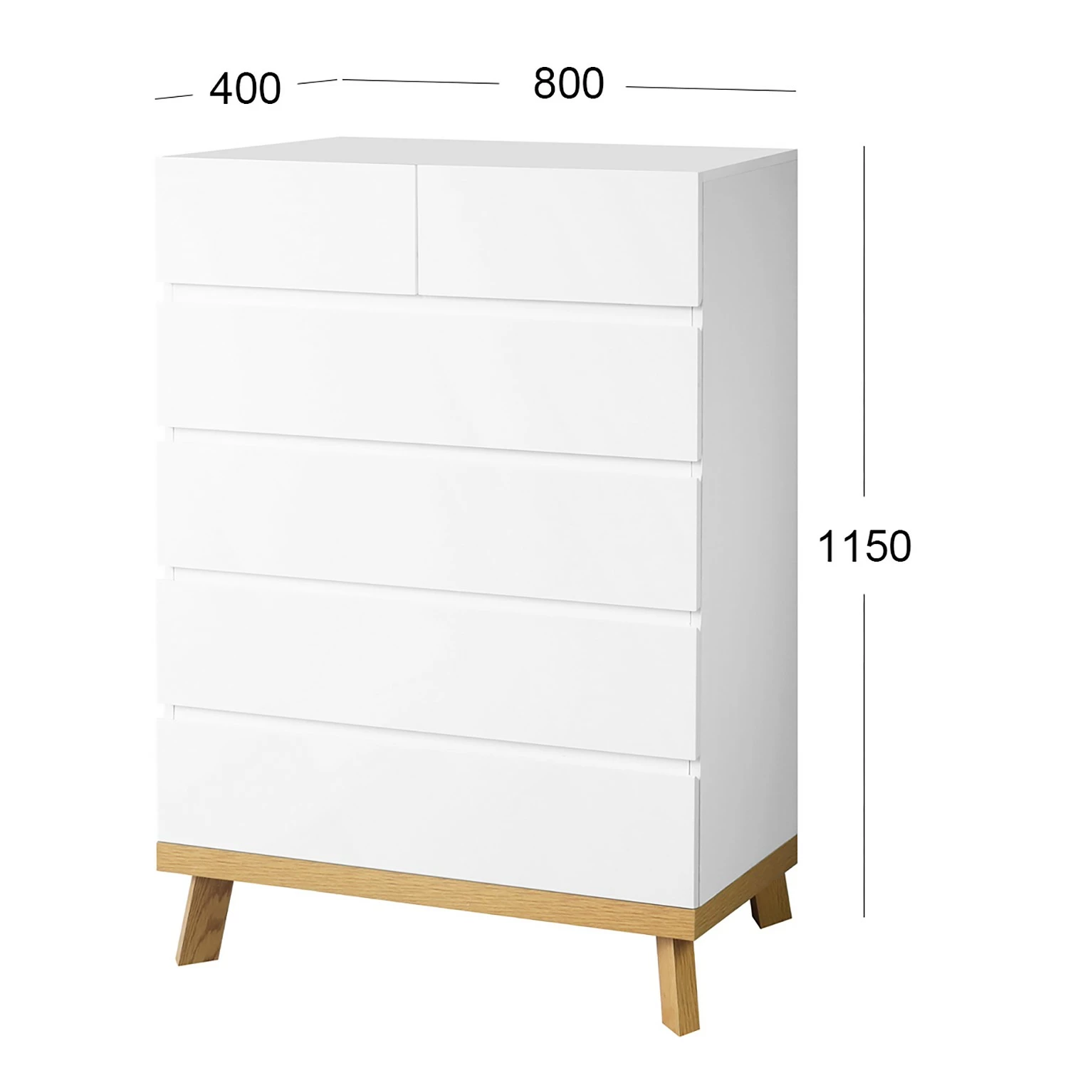 Norrwood Commode Skön - Blanc / Imitation chêne 10 Norrwood Commode Skön - Blanc / Imitation chêne – Image 8
