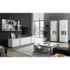 Loftscape Ensemble meubles TV Muuga II (4 élém.) - Blanc / Gris