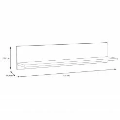 Loftscape Étagère murale Verolme - Imitation chêne - Largeur : 125 cm 7 Loftscape Étagère murale Verolme - Imitation chêne - Largeur : 125 cm -loftscape Boutique 1000356694 220603 500 SKETCH DETAILS P000000001000356694 sketch