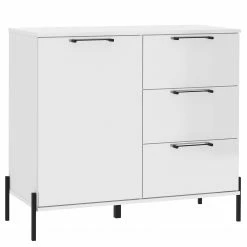 Loftscape Buffet Ozora - Blanc brillant / Blanc mat