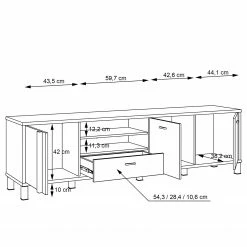 Red Living Meuble TV Vallegrande I - Imitation épicéa -loftscape Boutique 1000356705 220603 501 SKETCH DETAILS P000000001000356705 sketch
