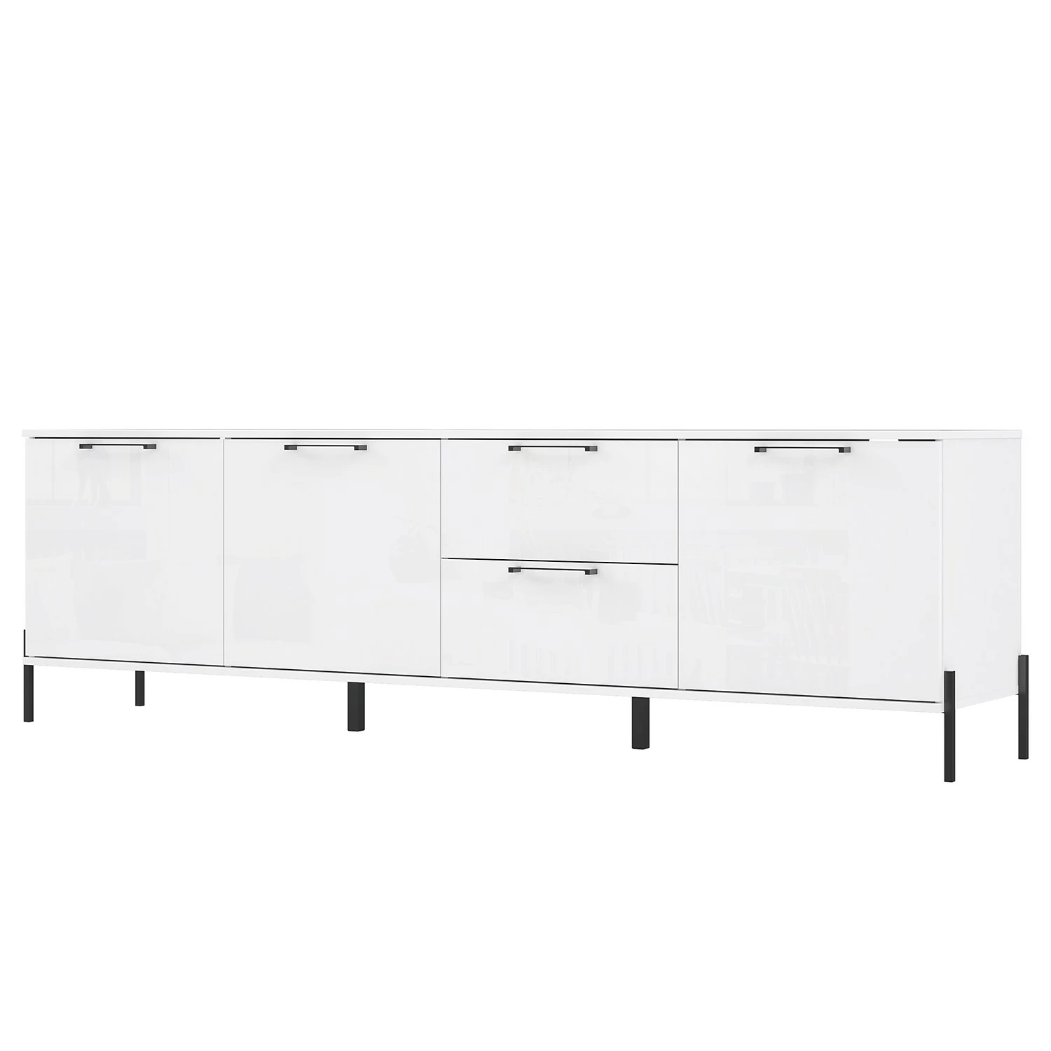Loftscape Buffet Ozora III - Blanc brillant / Blanc mat 3 Loftscape Buffet Ozora III - Blanc brillant / Blanc mat