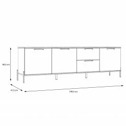 Loftscape Buffet Ozora III - Blanc brillant / Blanc mat 16 Loftscape Buffet Ozora III - Blanc brillant / Blanc mat -loftscape Boutique 1000356706 220603 500 SKETCH DETAILS P000000001000356706 sketch