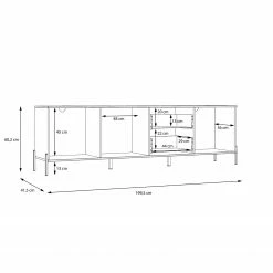 Loftscape Buffet Ozora III - Blanc brillant / Blanc mat 17 Loftscape Buffet Ozora III - Blanc brillant / Blanc mat -loftscape Boutique 1000356706 220603 501 SKETCH DETAILS P000000001000356706 sketch
