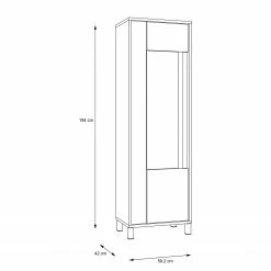 Red Living Vitrine Vallegrande - Imitation pin des Alpes / Noir -loftscape Boutique 1000356707 220603 500 SKETCH DETAILS P000000001000356707 sketch
