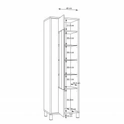 Red Living Vitrine Vallegrande - Imitation pin des Alpes / Noir -loftscape Boutique 1000356707 220603 501 SKETCH DETAILS P000000001000356707 sketch