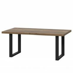 Red Living Table basse Vallegrande - Imitation pin des Alpes / Noir