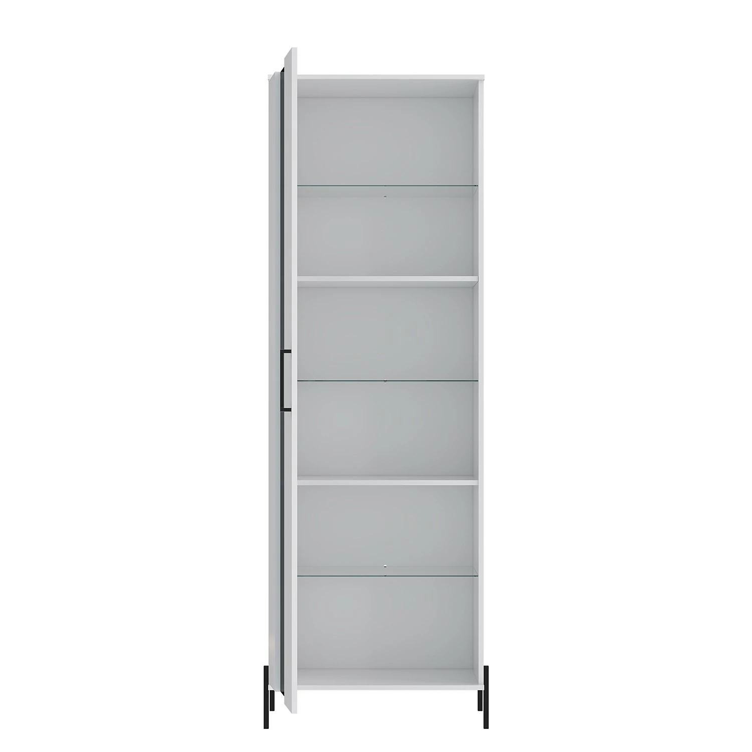 Loftscape Vitrine Ozora - Blanc brillant / Blanc mat 6 Loftscape Vitrine Ozora - Blanc brillant / Blanc mat – Image 4