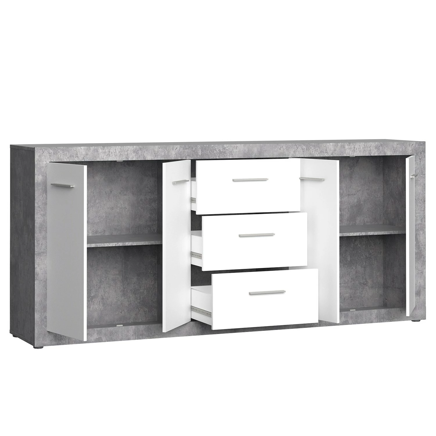 Loftscape Buffet Solidus Par - Blanc / Imitation béton 5 Loftscape Buffet Solidus Par - Blanc / Imitation béton – Image 3